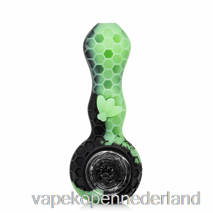 Vape Nederland Stratus Bee Siliconen Lepel Zwart / Uv Slijm (zwart / Uv Groen)
